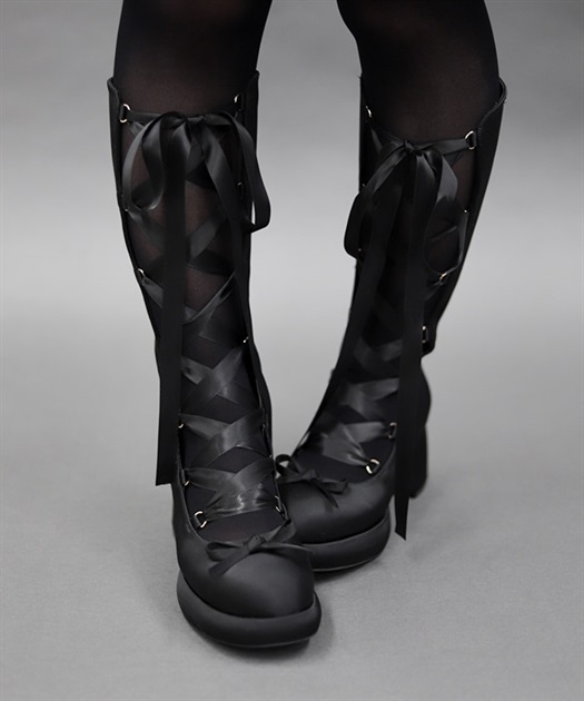 レースアップサテンシューズ | POETIQUE | axes femme online shop レースアップサテンシューズ | POETIQUE | axes femme online shop