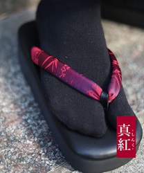 彼岸花雪駄サンダル【2点10%OFF対象商品】(真紅-23.5)