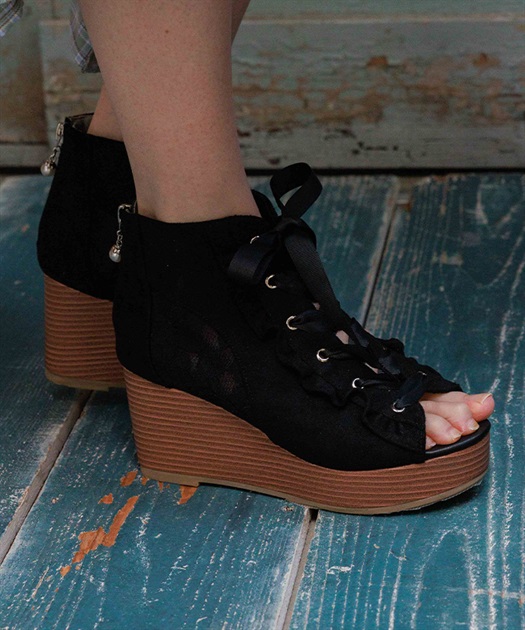 レースアップブーサン【予約】(黒-S)