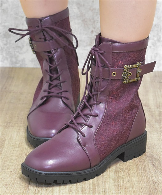 ベルト付レースワークブーツ | outlet | axes femme online shop ベルト付レースワークブーツ | outlet | axes femme online shop