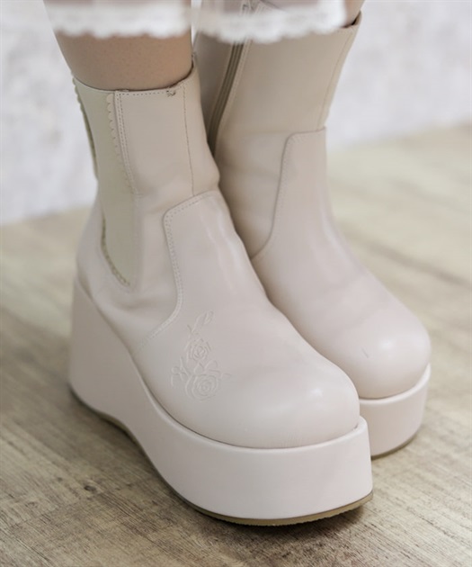 薔薇エンボス厚底ブーツ【WEB限定価格】 | axes femme | axes 薔薇エンボス厚底ブーツ【WEB限定価格】 | axes femme | axes