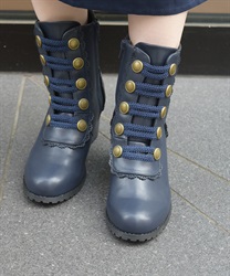 ナポレオン連ボタンブーツ【WEB先行販売】(紺-M)