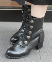 ナポレオン連ボタンブーツ【WEB先行販売】(黒-M)