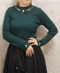 バラボトルネックリブニット【WEB先行販売】(Ｄグリーン-F)