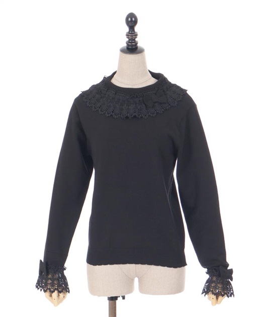 レーシーフリルニットプル | kawaii | axes femme online shop レーシーフリルニットプル | kawaii | axes femme online shop