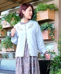 バラ刺しゅうニットカーディガン | 衣料 | axes femme online shop バラ刺しゅうニットカーディガン | 衣料 | axes femme online shop