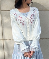 SAKURA刺繍ショートカーディガン | outlet | axes femme SAKURA刺繍ショートカーディガン | outlet | axes femme