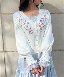SAKURA刺繍ショートカーディガン | outlet | axes femme SAKURA刺繍ショートカーディガン | outlet | axes femme