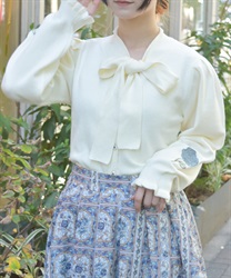 ローズ・ステンドグラスカーディガン(白-F)