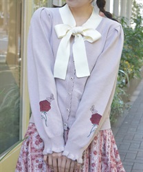 ローズ・ステンドグラスカーディガン(ピンク-F)