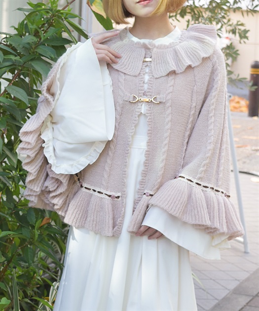 ふわふわモヘアニットケープ | axes femme online shop