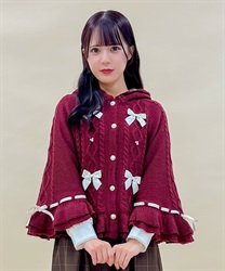リボン裏ボアニットケープ | レディース服・レディース リボン裏ボアニットケープ | レディース服・レディース