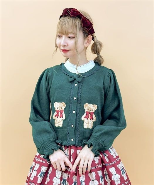 フラッフィベアニットカーデ | kawaii | axes femme online shop フラッフィベアニットカーデ | kawaii | axes femme online shop