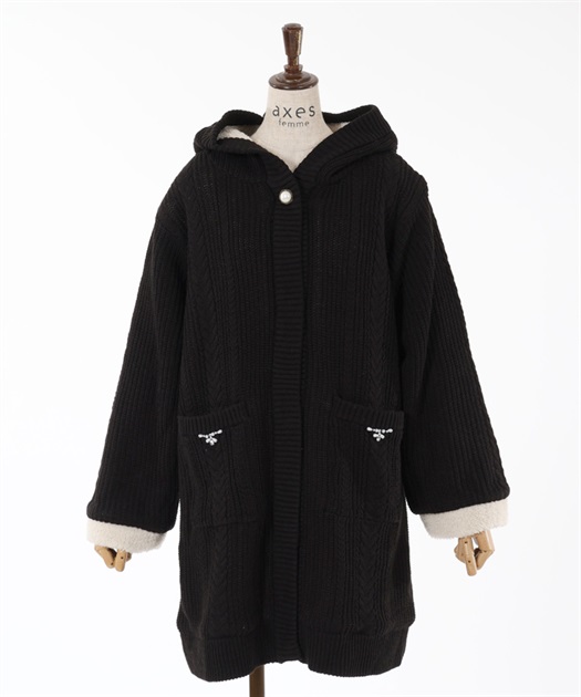 裏ボアニットコーディガン | outlet | axes femme online shop 裏ボアニットコーディガン | outlet | axes femme online shop