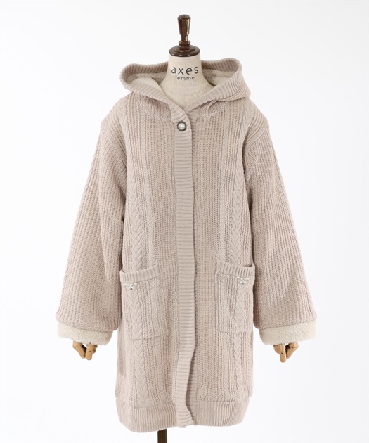 裏ボアニットコーディガン | outlet | axes femme online shop 裏ボアニットコーディガン | outlet | axes femme online shop