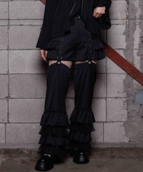 フリルレッグカバー付パンツ(黒-M)