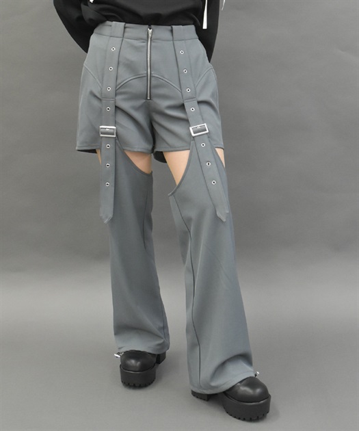 ベルトデザインセパレートパンツ | outlet | axes femme online shop ベルトデザインセパレートパンツ | outlet | axes femme online shop