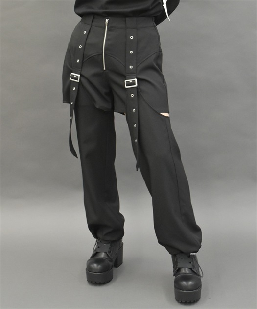 ベルトデザインセパレートパンツ | レディース服・レディース ベルトデザインセパレートパンツ | レディース服・レディース