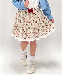 いちご柄スカート(生成り-120cm)