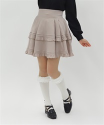 ハイウエストフリルスカパン(グレージュ-M)