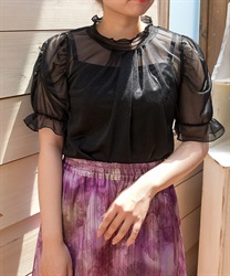 インナー×ラメシアートップス | outlet | axes femme online shop