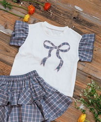 ブーケ柄プリントストール(グレー-120cm)