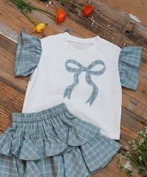 ブーケ柄プリントストール(ミント-120cm)