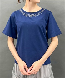 エトワール装飾Ｔシャツ(紺-F)