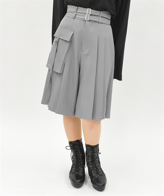 Wベルトハーフワイドパンツ | レディース服・レディース Wベルトハーフワイドパンツ | レディース服・レディース