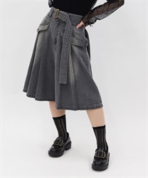 ワイドハーフパンツ(グレー-F)