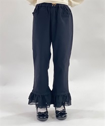 ストレッチフリルレギンス(黒-120cm)
