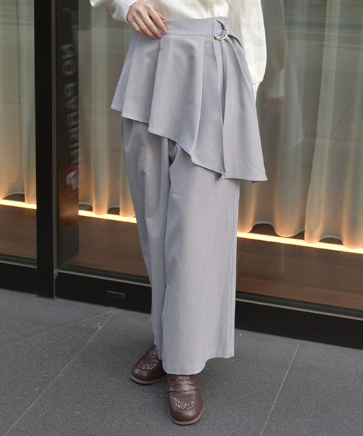 ペプラム風ベルト付パンツ | axes femme online shop