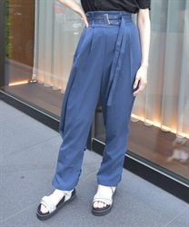 ダブルベルトワイドパンツ【WEB限定価格】(紺-F)