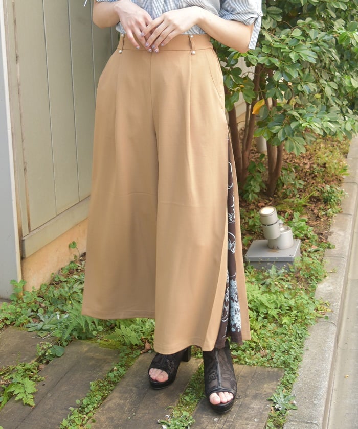 axes femmeまとめ売り オーナメント柄切替ワイドパンツ | axes femme | axes femme