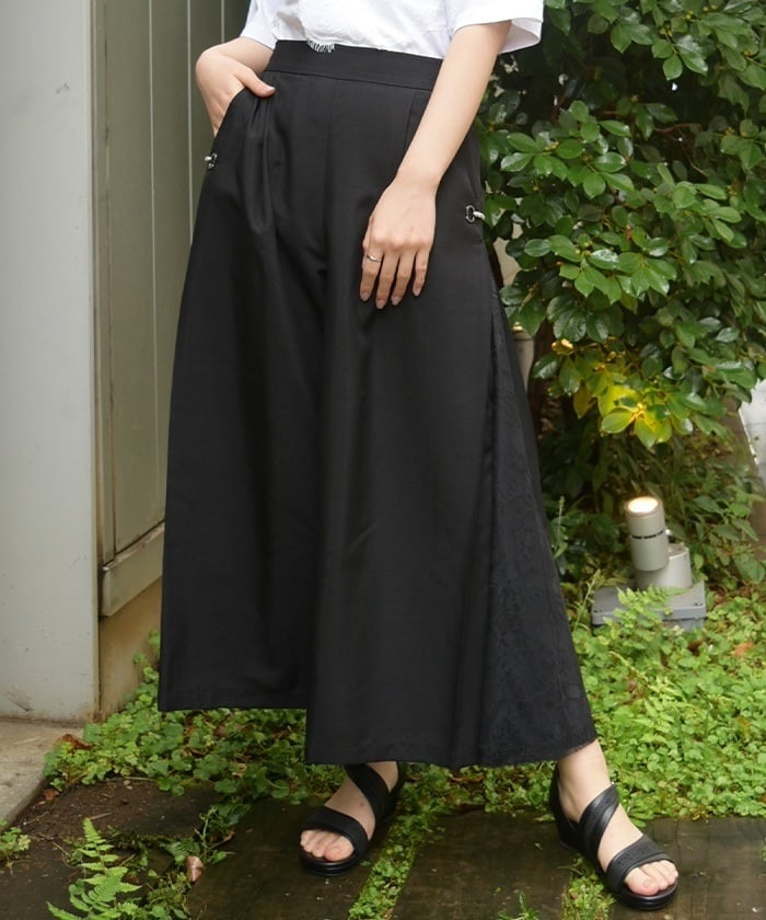 接触冷感レース切替ワイドパンツ | axes femme 公式オンラインショップ
