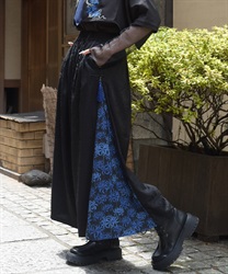 彼岸花柄×ジャガードパンツ【WEB先行販売】(ブルー-F)