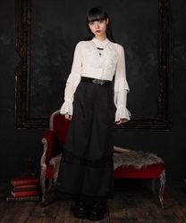 レース切替刺繍ロングパンツ【WEB先行販売】