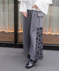 サイドフロッキープリントパンツ【WEB先行販売】(チャコール-F)