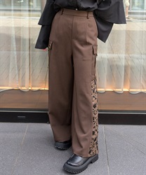 サイドフロッキープリントパンツ【WEB先行販売】(Ｄブラウン-F)