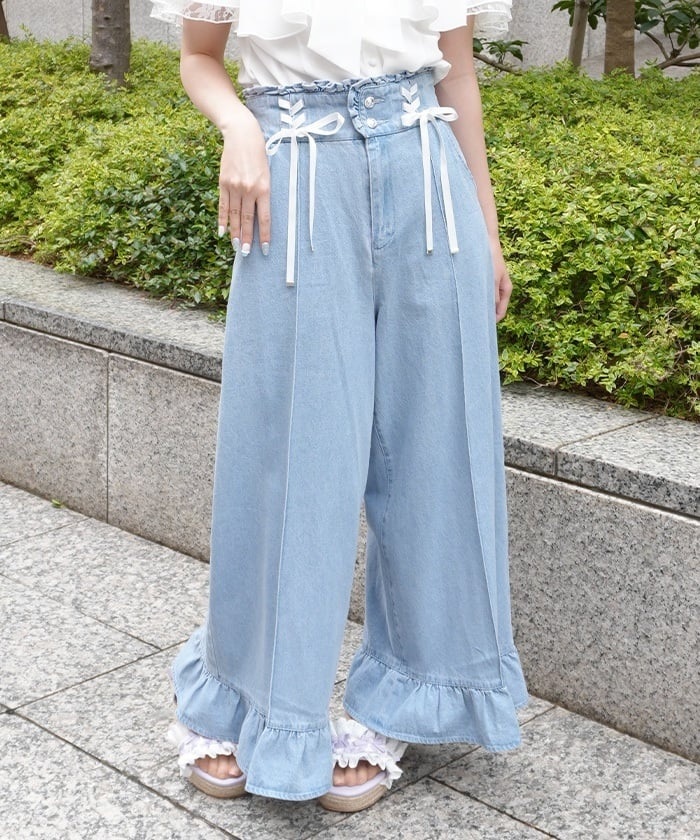 ハイウエストワイドデニムパンツ【二次予約】 | axes femme 公式