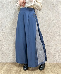 パールビットワイドパンツ(紺-M)
