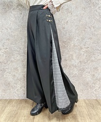 パールビットワイドパンツ(黒-M)