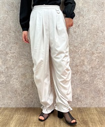 タック入ボリュームパンツ(白-F)