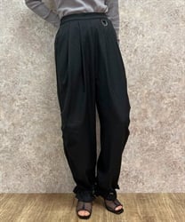 タック入ボリュームパンツ(黒-F)