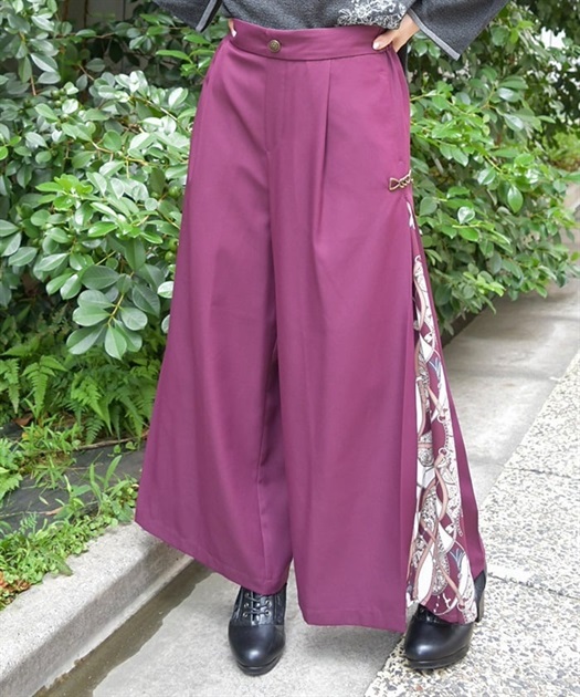 スカーフ切替ワイドパンツ | axes femme | axes femme online shop スカーフ切替ワイドパンツ | axes femme | axes femme online shop