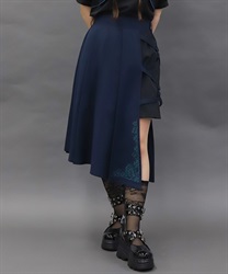 クロスベルト麻雀牌刺繍スカート(紺-M)