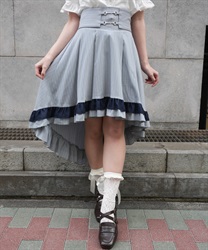 ビット使フィッシュテールスカート(サックス-M)