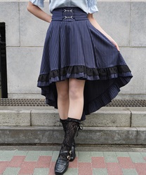 ビット使フィッシュテールスカート(紺-M)