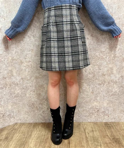 ロービングチェックミニスカート | outlet | axes femme online shop ロービングチェックミニスカート | outlet | axes femme online shop