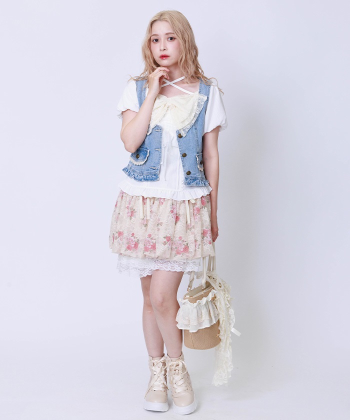 ブーケレースバルーンミニスカート【期間限定価格】 | axes femme